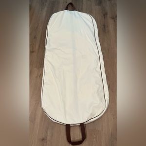 Hermes Off-White Canvas Logo Full-Length Garment Bag/Cover